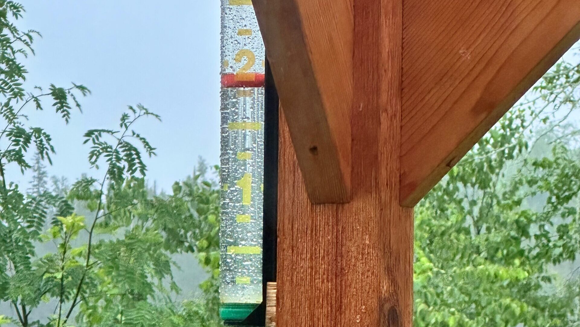 Isabella received around two inches of rain Friday morning (Tony and June Bluhm).