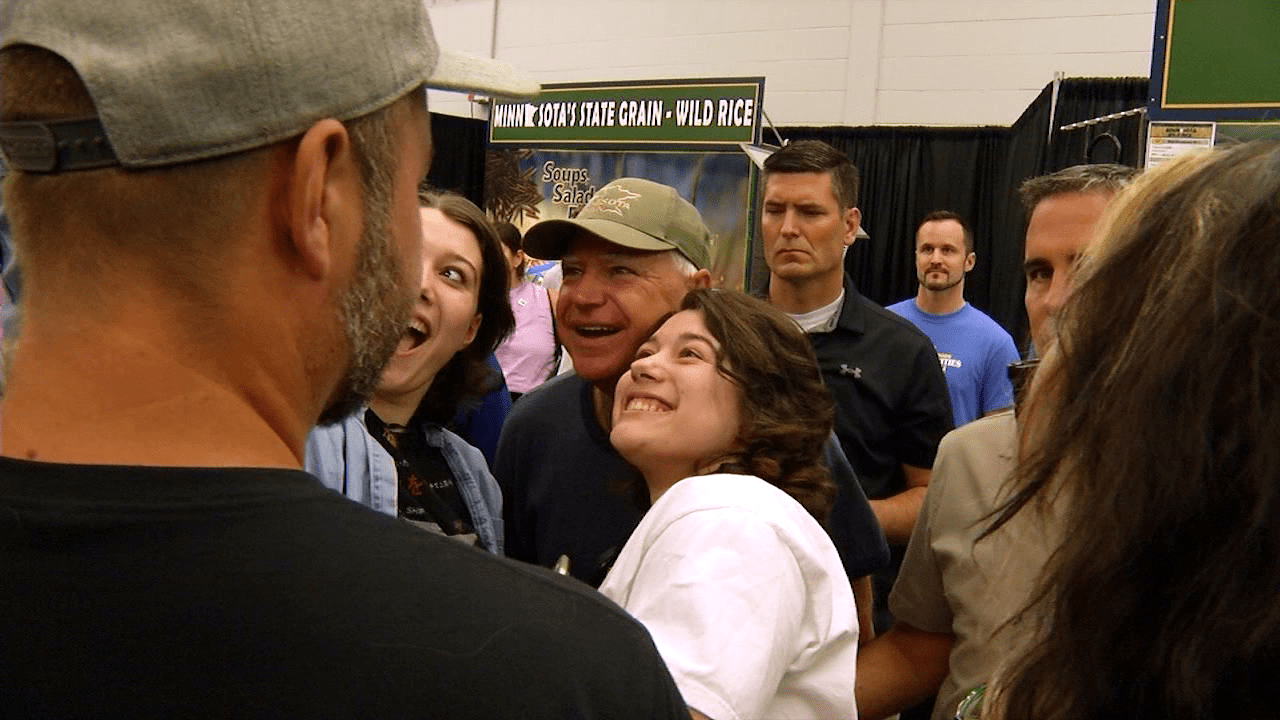 Gov. Tim Walz makes a stop at the Great Minnesota Get Together.