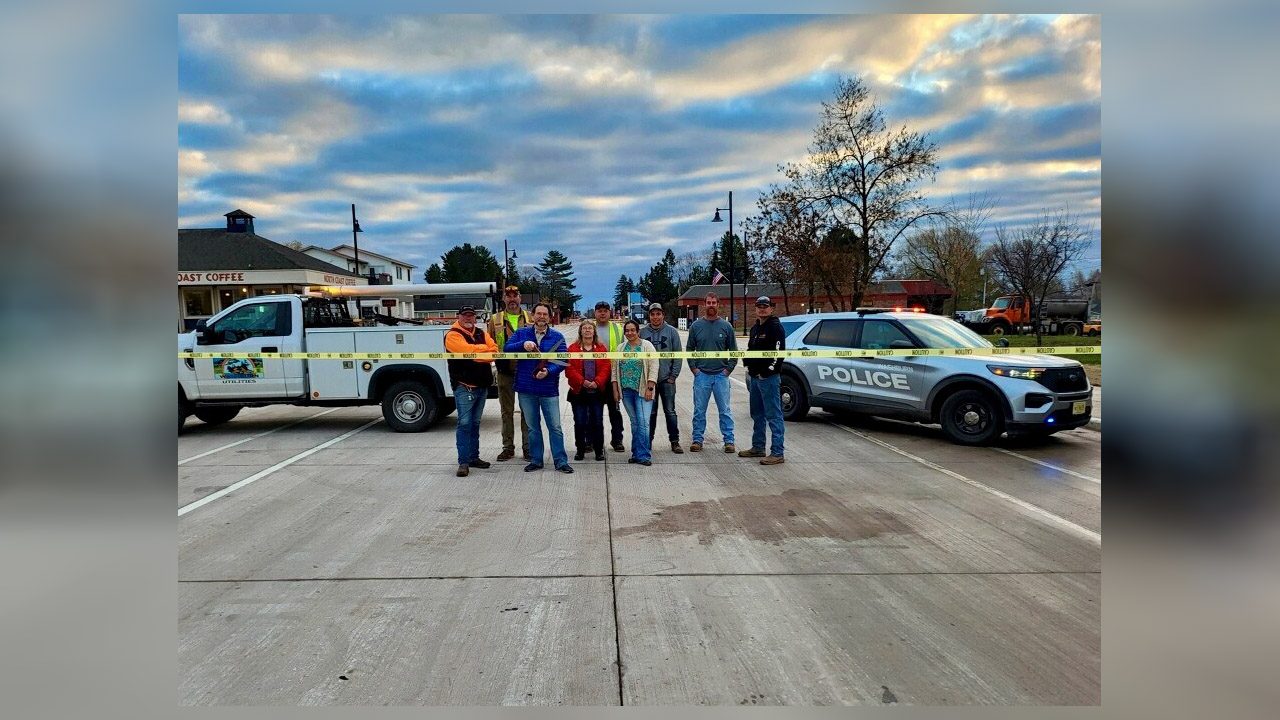 WIS 13 (Bayfield Street) reopens. (City of Washburn)
