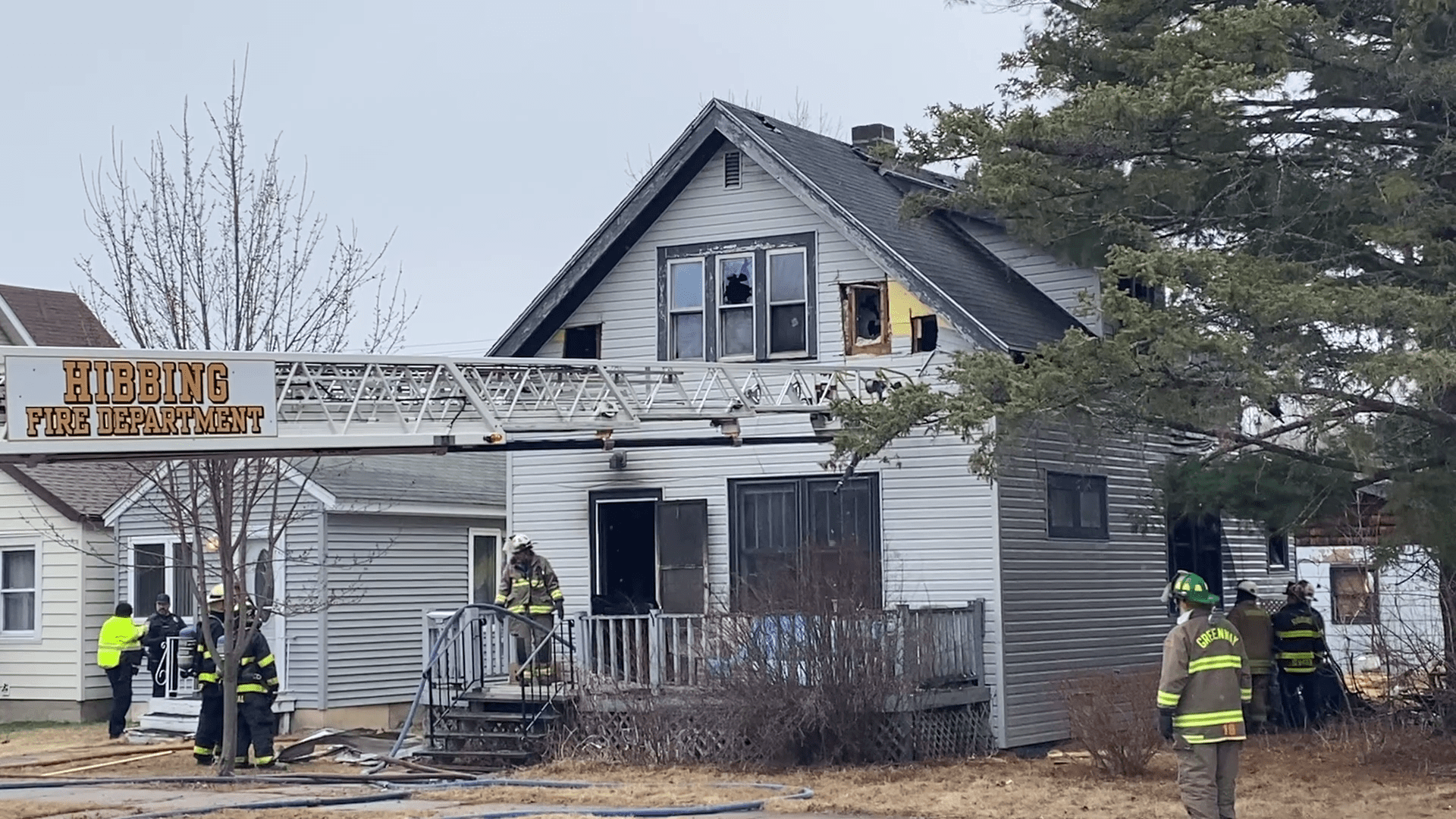 A house in the 300 block of 3rd Street in Nashwauk was damaged by fire Monday morning. (Northland Fire Wire)